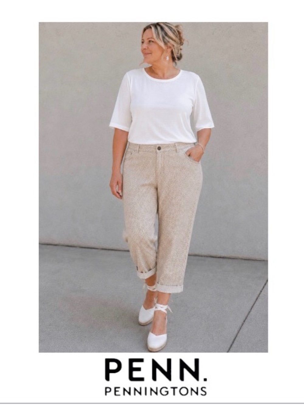 24W Penningtons Cotton Rich Ankle Pant with Stretch